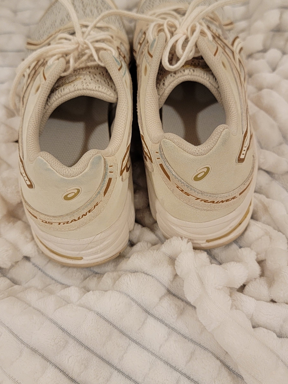 ASICS DS Trainer- Women's Neutral Running Shoes - Cream with Gold Accents - Picture 6 of 6